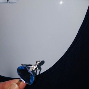 Elegant Crystal Ballet Blue Pendant